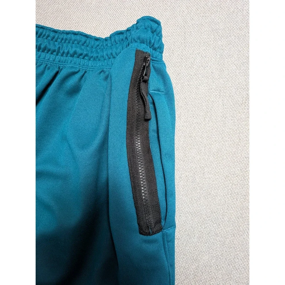 Nike Dri-FIT Activewear Pants Men's Teal XL Polyester Zipper Pocket Gym Workout